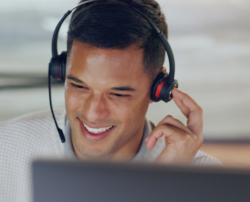 Smiling Man With Headset